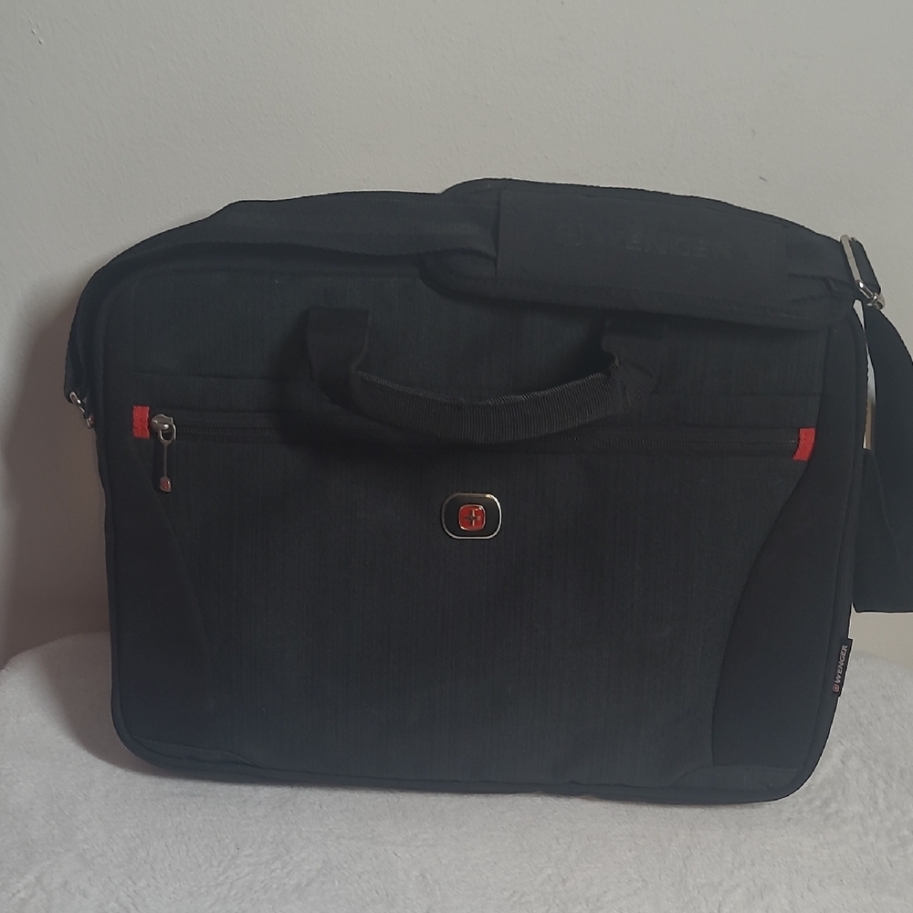 Wenger Black and Red Laptop Bag with Durable Design